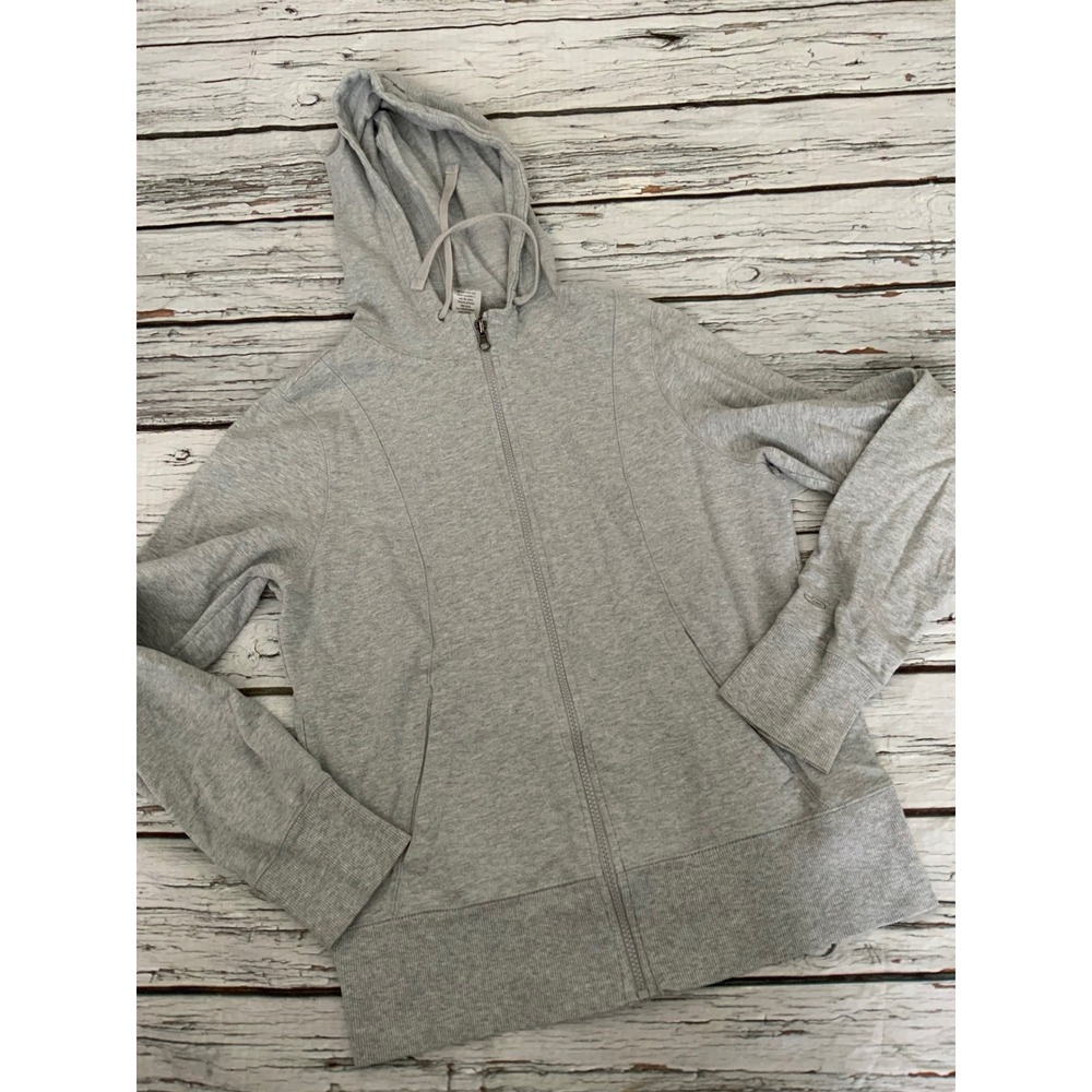 Champion C9 Womens Gray Full Zip Hoodie Sweatshirt Size M Heathered Cotton Blend